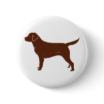 Chocolate Brown Labrador Retriever Buttons