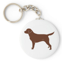 Chocolate Brown Labrador Retriever Keychain