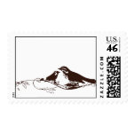 Chocolate Brown Lovebirds postage