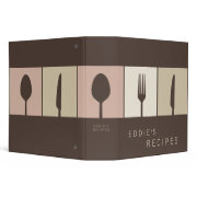 Chocolate Brown Modern Cooking Recipe Book Binder