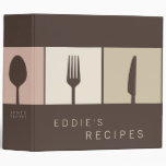 Chocolate Brown Modern Cooking Recipe Book Binder