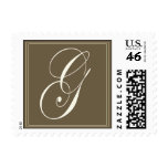 Chocolate brown monogram - Initial G