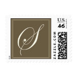 Chocolate brown monogram - Initial S