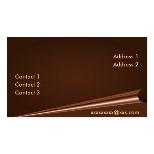 Chocolate Brown Page Curl Profile Card Business Card Templates (back side)