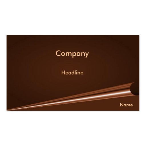 Chocolate Brown Page Curl Profile Card Business Card Templates