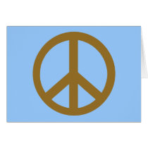 Chocolate Brown Peace Symbol Products cards