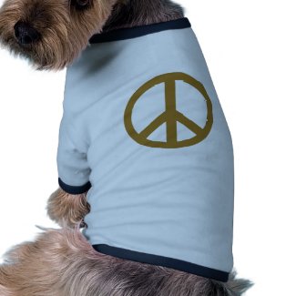 Chocolate Brown Peace Symbol Products petshirt