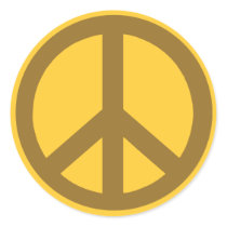 Chocolate Brown Peace Symbol Products stickers by Scarebaby Chocolate Brown Peace Symbol Products stickers