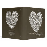 Chocolate Brown Recipe Portfolio Name Binder