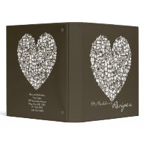 Chocolate Brown Recipe Portfolio Name Binder