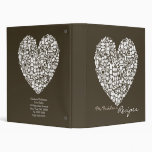 Chocolate Brown Recipe Portfolio Name Binder