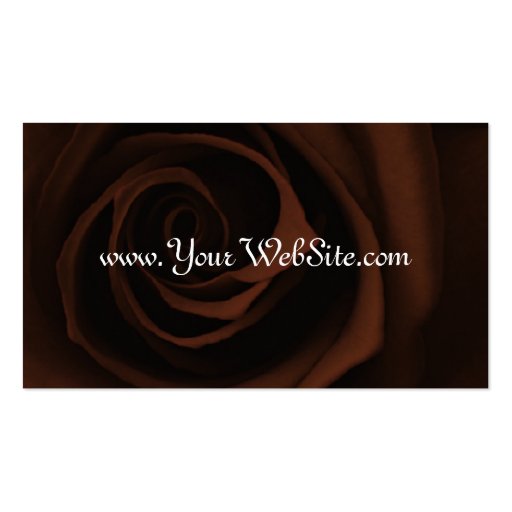 Chocolate Brown Rose Business Card (back side)