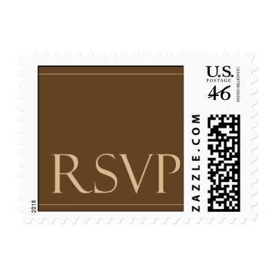 Chocolate Brown RSVP stamp
