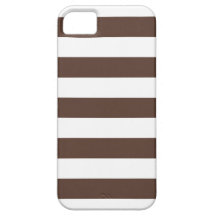 Chocolate Brown Stripes Pattern iPhone 5 Case