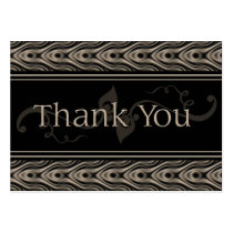 chocolate brown thank you business cards