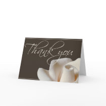 Chocolate brown winter white thank you cards