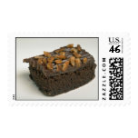 Chocolate brownie cake for food lovers postage stamps