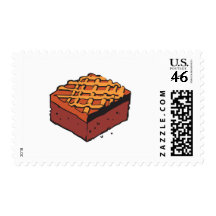 chocolate brownie postage stamps
