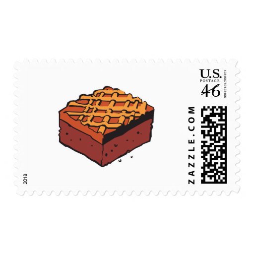 chocolate brownie postage stamps