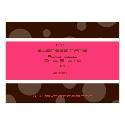 Chocolate bubble gum profile cards business card templates (back side)