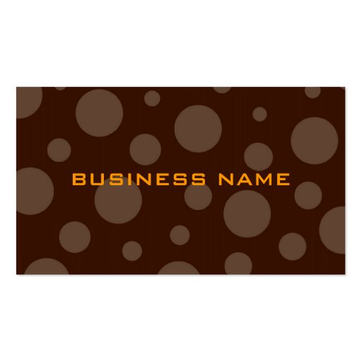 chocolate bubble orange, vertical profile cards business card template (back side)