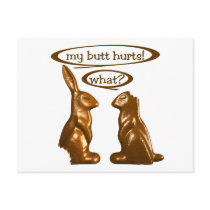 Chocolate bunnies postcards