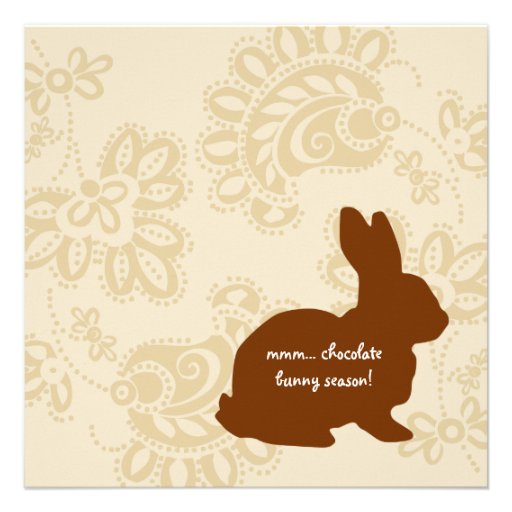 Chocolate Bunny Custom Announcements