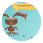 Chocolate-bunny-Cute-baby-animal Round Stickers