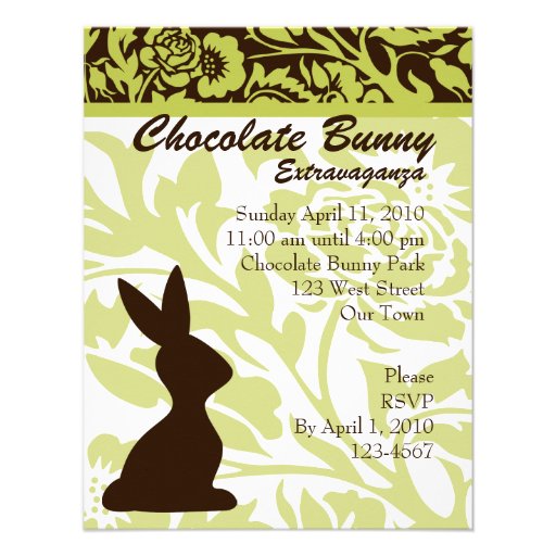 Chocolate Bunny Extravaganza! Personalized Invite (front side)