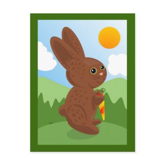Chocolate Bunny Postcard postcard