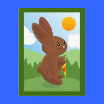 Chocolate Bunny Postcard postcards