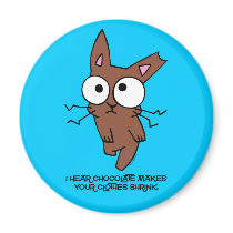 Chocolate Bunny Shrink Refrigerator Magnet