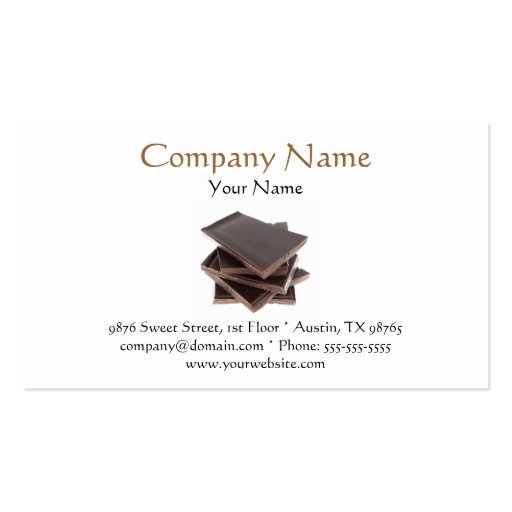 Chocolate Business Card (front side)