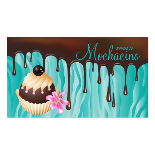 Chocolate Business Card Bakery Cupcake (front side)