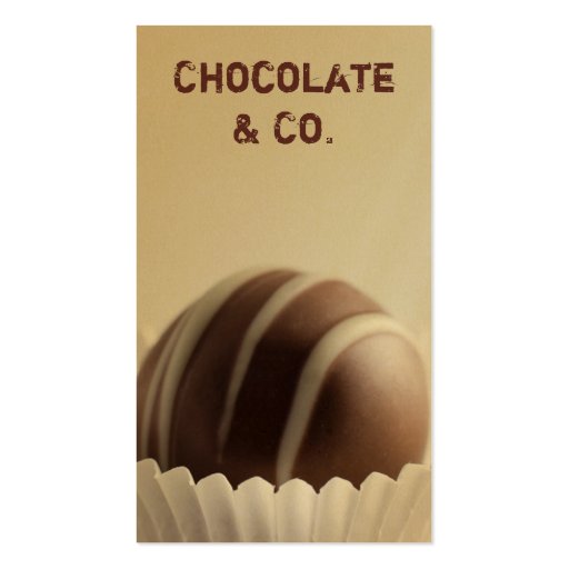 Chocolate Business Card Template (front side)