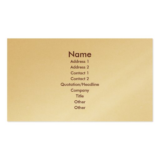 Chocolate Business Card Template (back side)