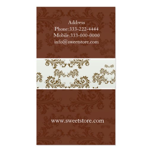 Chocolate Business Cards (back side)