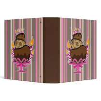 Chocolate Cake and Candles Bakery Binder