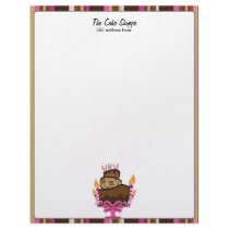 Chocolate Cake and Candles Stationary Letterhead Design