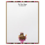 Chocolate Cake and Candles Stationary Letterhead Design
