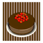 Chocolate Cake and Strawberries POSTER