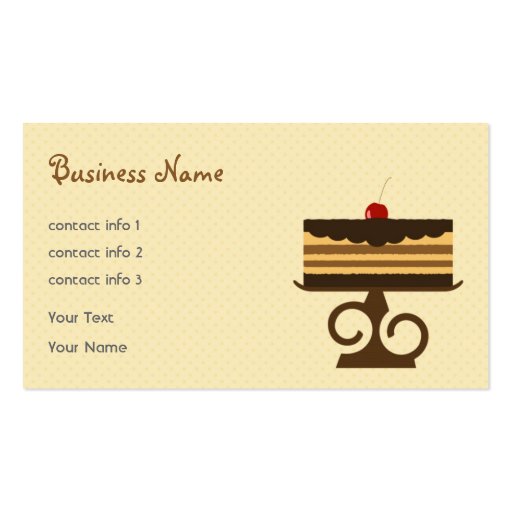 Chocolate Cake Business Card
