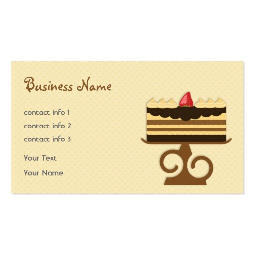 Chocolate Cake Business Card (front side)