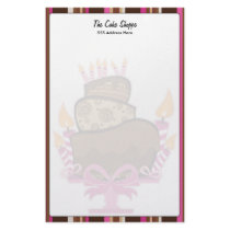 Chocolate Cake & Candles Stationary Stationery
