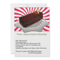 Chocolate cake personalized announcements