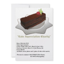 Chocolate cake personalized announcements