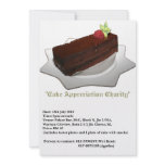 Chocolate cake personalized announcements
