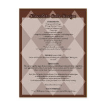 Chocolate Cake Recipe Postcard