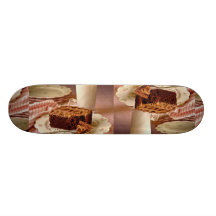 Chocolate cake square skate boards