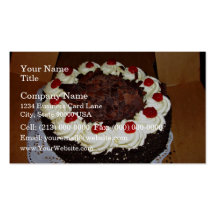 Chocolate cake with cream business card templates